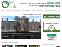 Tablet Screenshot of eastsussexfalconry.co.uk